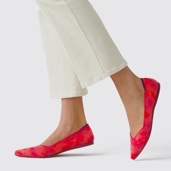 Rothy's The Point Red Botanicamo Limited Edition Rare Size 5‎ - Picture 2 of 8